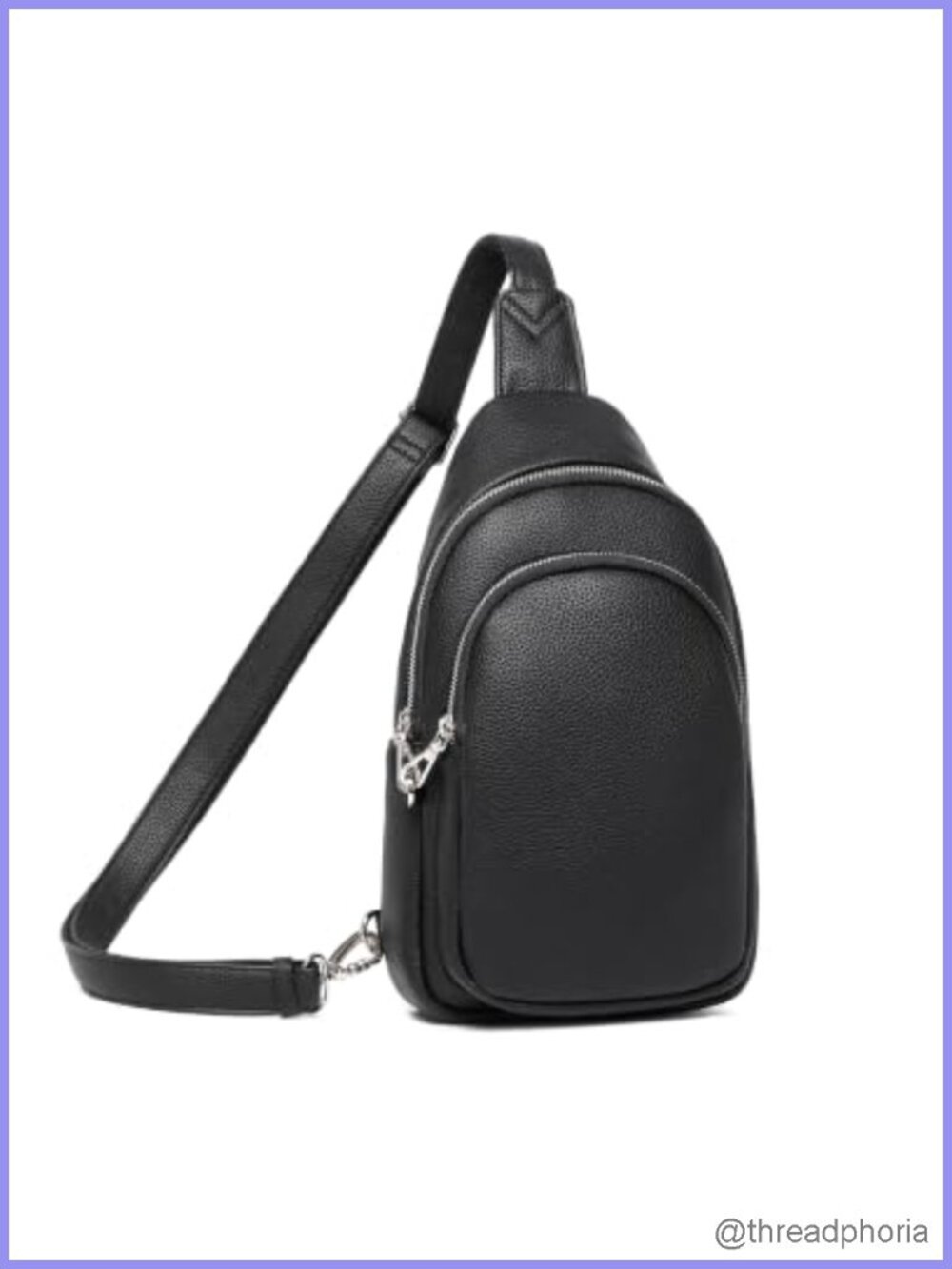 Anti Theft Crossbody Sling Bag with RFID Blocking Slash-Resistant Faux Leather